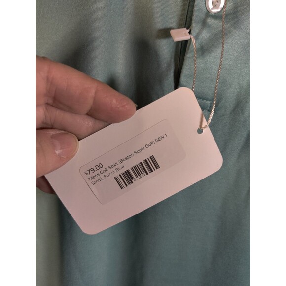 Boston Scott GEN 1 Mens Golf Polo NWT Green Blue S Athletic MSRP $79 - Picture 3 of 7